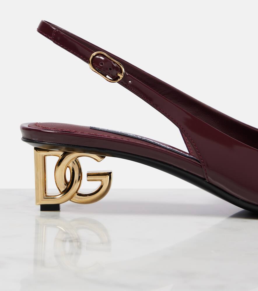 Dolce&Gabbana DG 40 patent leather slingback pumps