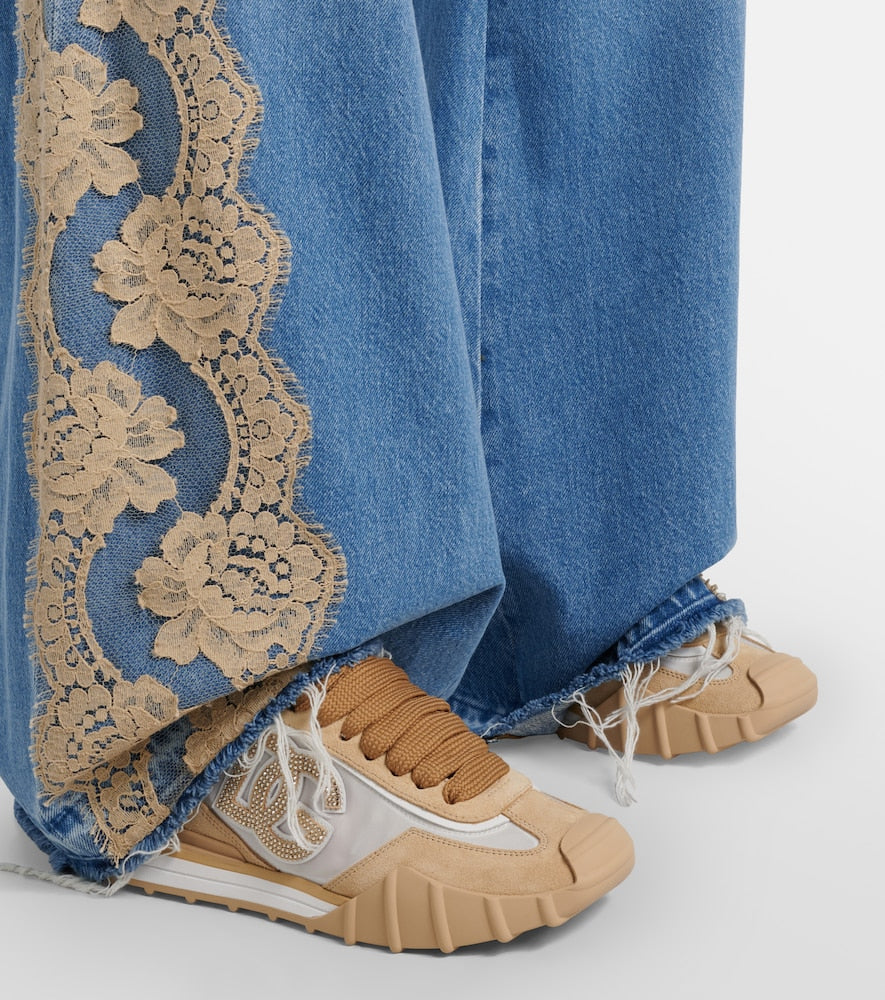 Dolce&Gabbana DG Athletic suede-trimmed sneakers