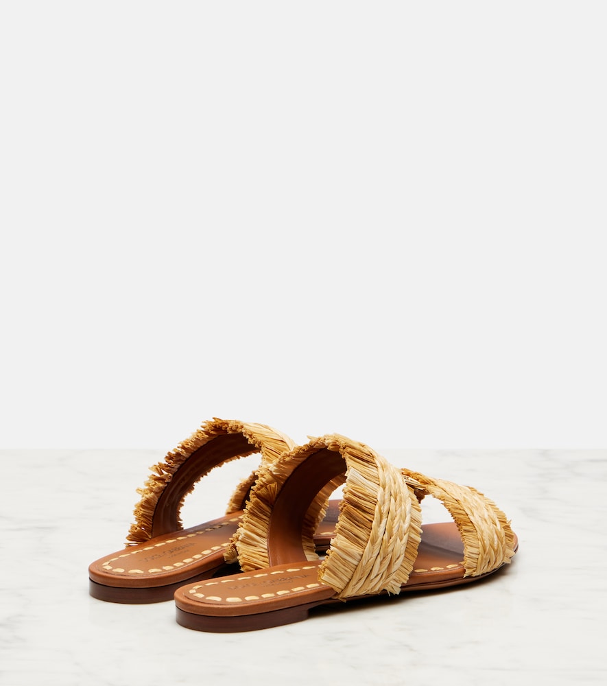 Dolce&Gabbana DG braided raffia-effect sandals