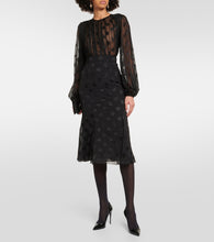 Dolce&Gabbana DG devor√É¬© satin midi skirt