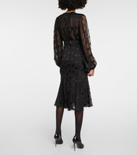 Dolce&Gabbana DG devor√É¬© satin midi skirt