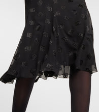 Dolce&Gabbana DG devor√É¬© satin midi skirt