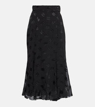 Dolce&Gabbana DG devor√É¬© satin midi skirt - Dolce&Gabbana DG devor√É¬© 缎面中长裙