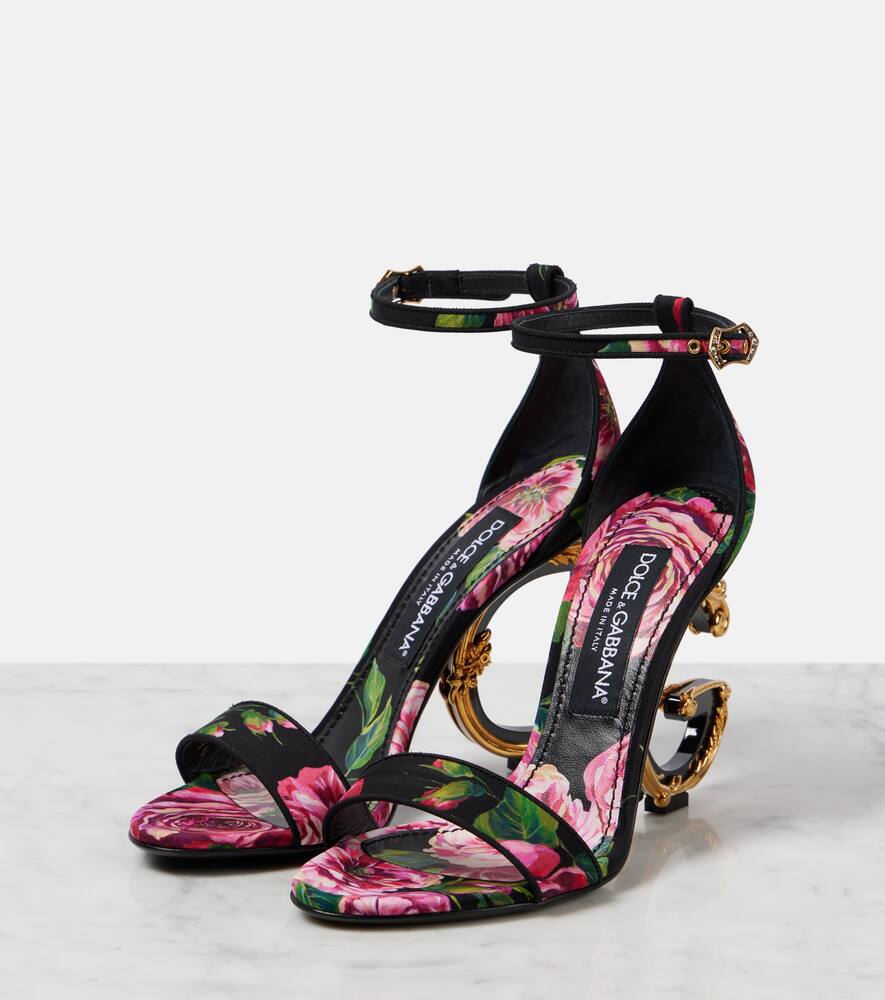 Dolce&Gabbana DG floral printed leather sandals