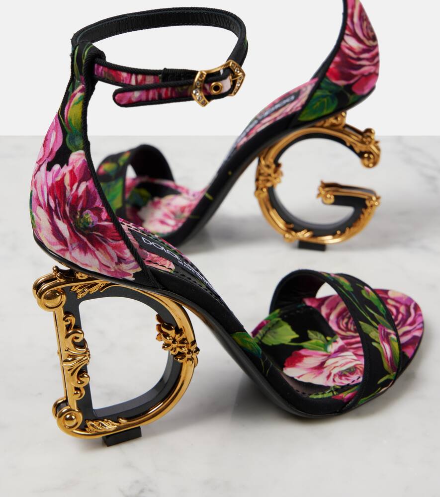 Dolce&Gabbana DG floral printed leather sandals