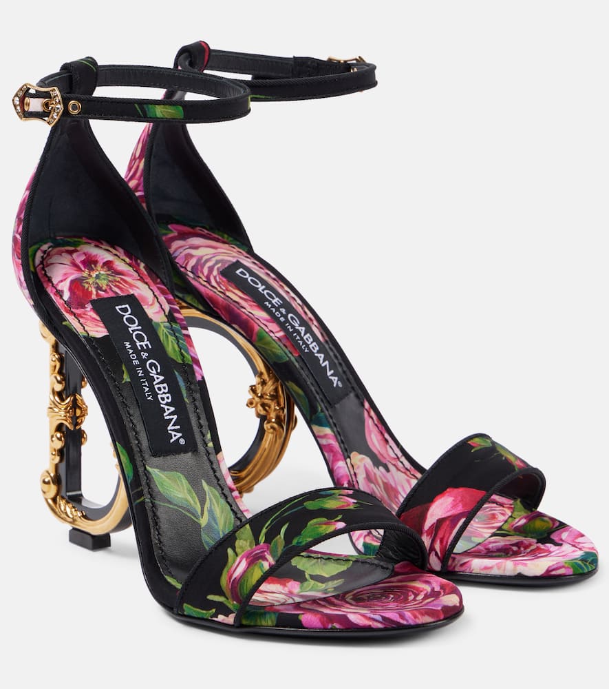 Dolce&Gabbana DG floral printed leather sandals