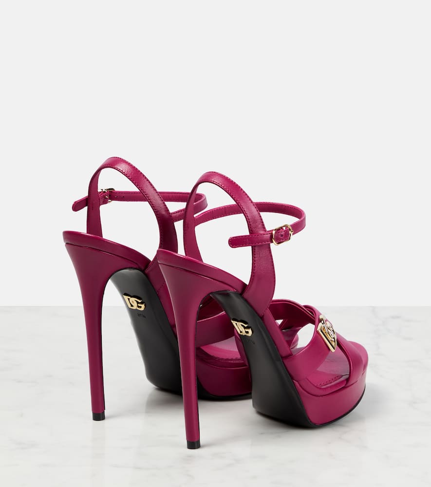 Dolce&Gabbana DG leather platform sandals