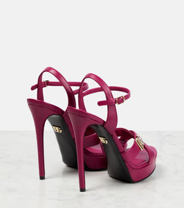 Dolce&Gabbana DG leather platform sandals