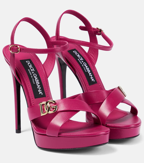 Dolce&Gabbana DG leather platform sandals