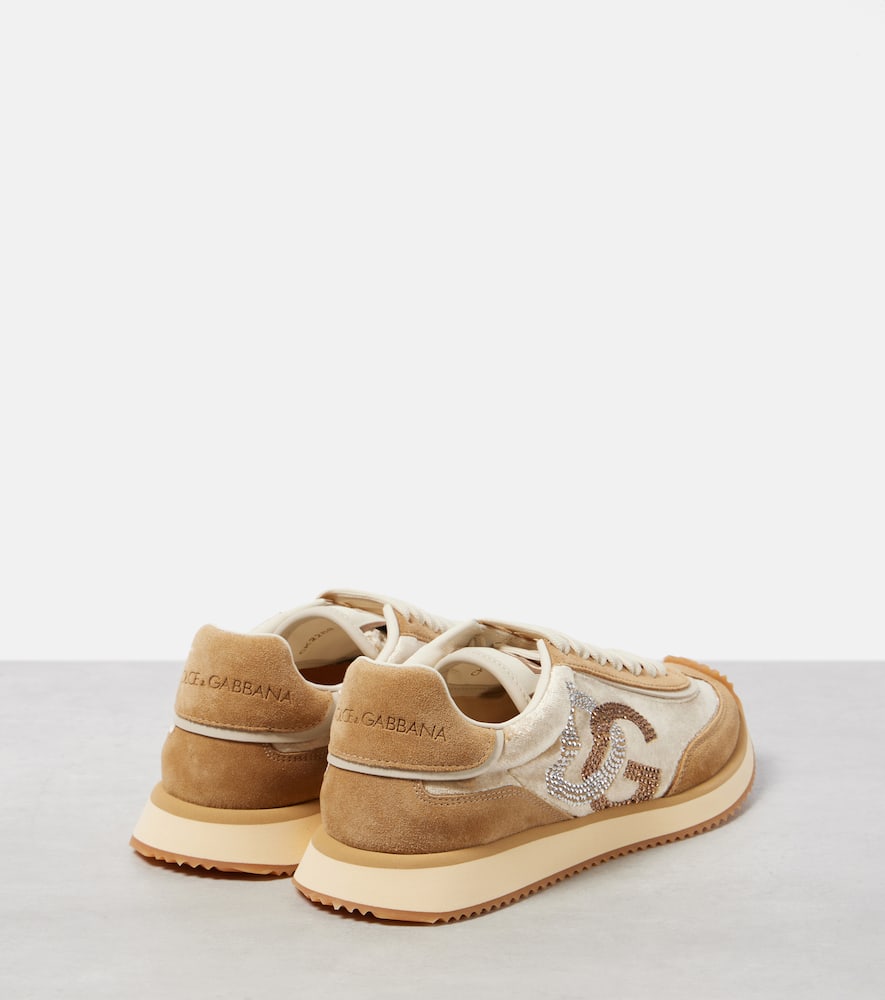Dolce&Gabbana DG leather-trimmed sneakers