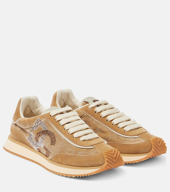 Dolce&Gabbana DG leather-trimmed sneakers