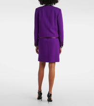 Dolce&Gabbana DG satin-trimmed wool-blend cr√É¬™pe jacket