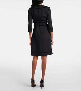 Dolce&Gabbana DG wool-blend boucl√É¬© midi dress