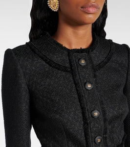 Dolce&Gabbana DG wool-blend boucl√É¬© midi dress