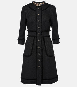 Dolce&Gabbana DG wool-blend boucl√É¬© midi dress