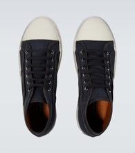 Dolce&Gabbana Denim leather-trimmed sneakers