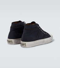 Dolce&Gabbana Denim leather-trimmed sneakers