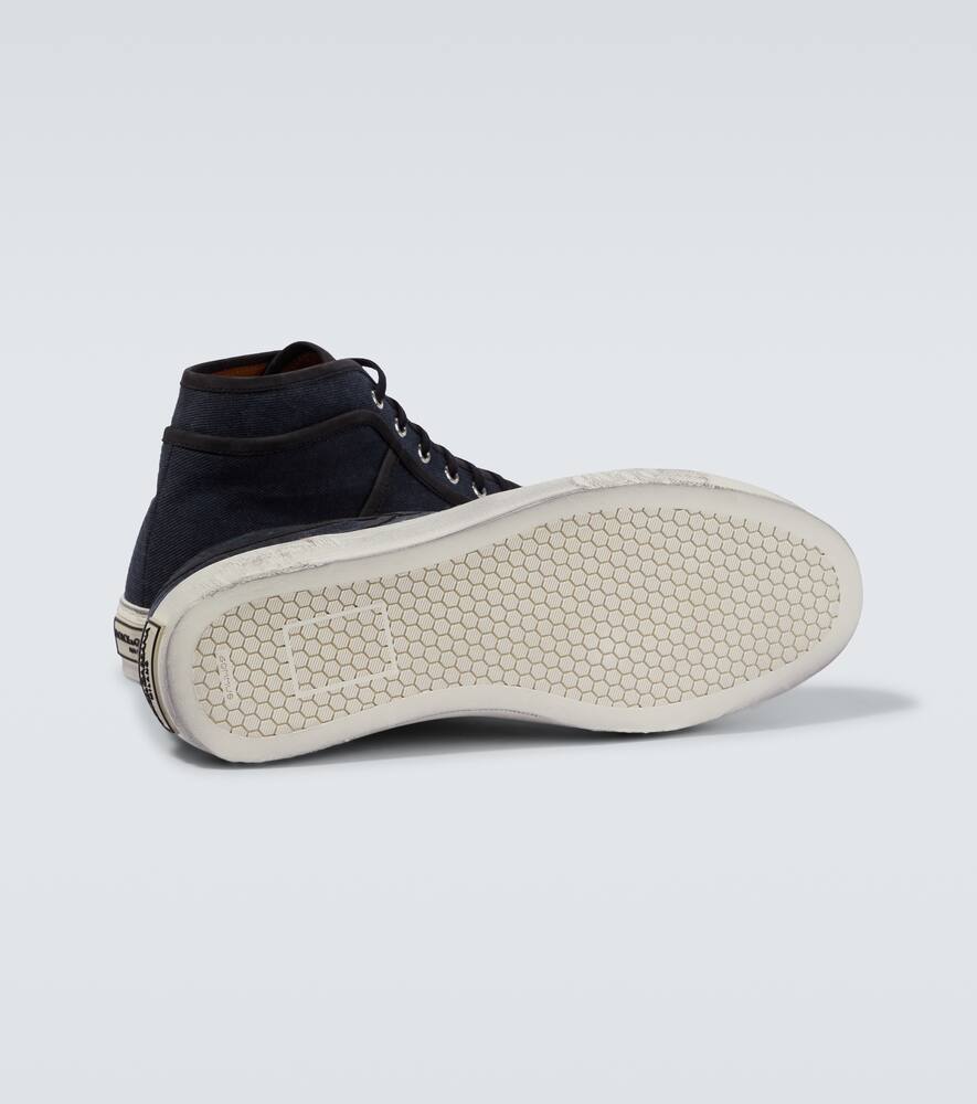 Dolce&Gabbana Denim leather-trimmed sneakers