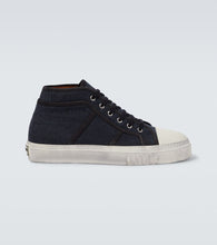 Dolce&Gabbana Denim leather-trimmed sneakers