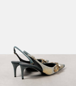 Dolce&Gabbana Denim slingback pumps