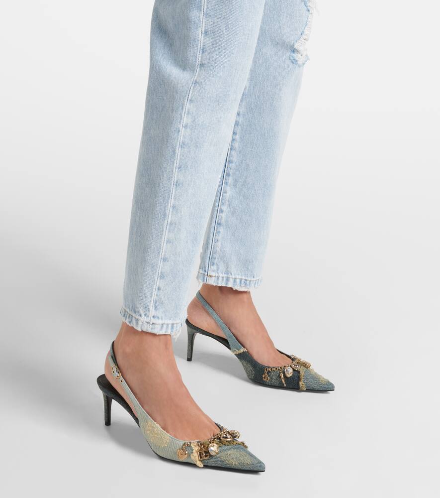 Dolce&Gabbana Denim slingback pumps