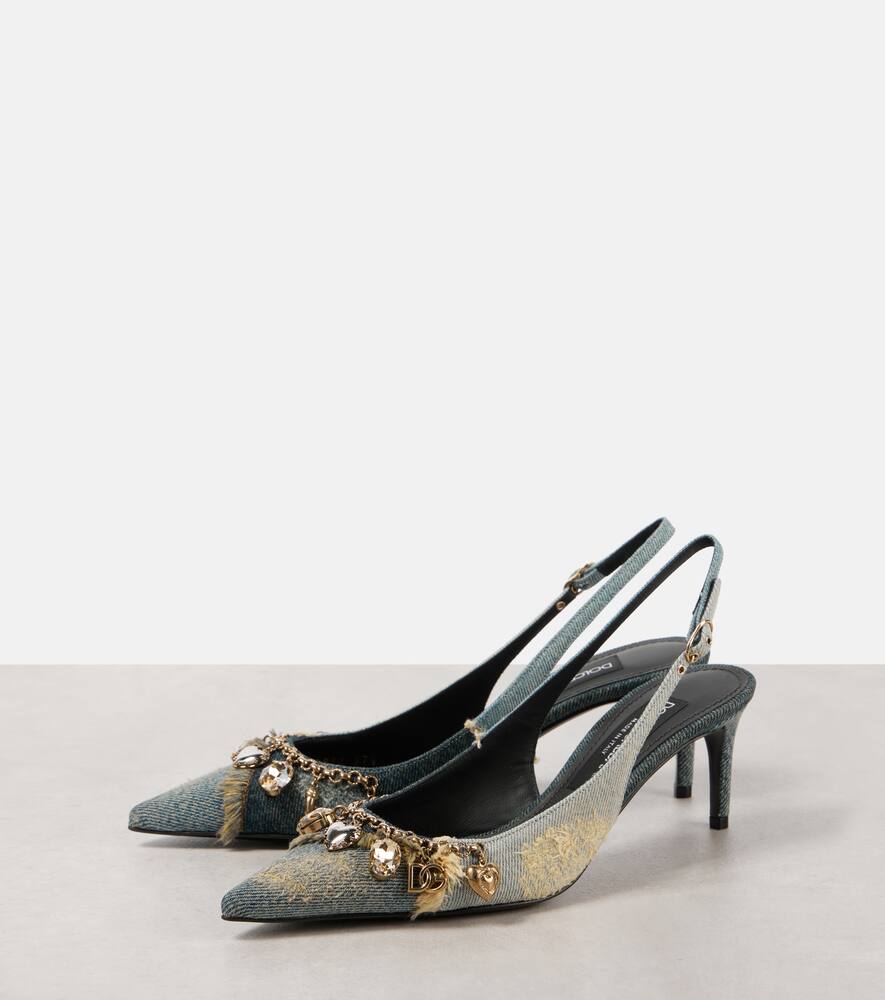 Dolce&Gabbana Denim slingback pumps