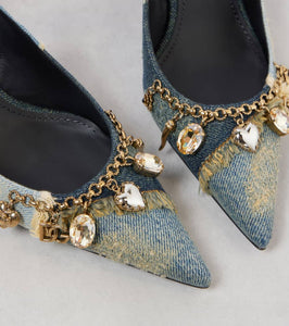 Dolce&Gabbana Denim slingback pumps