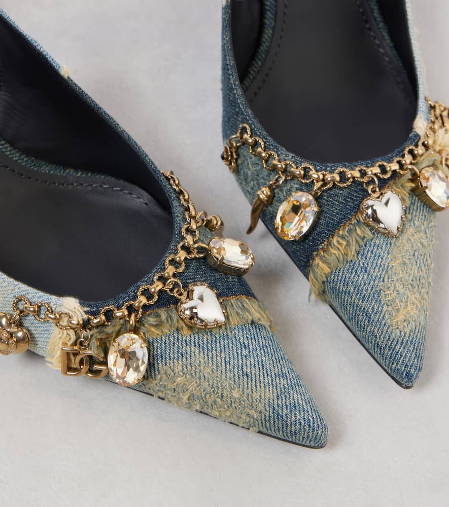 Dolce&Gabbana Denim slingback pumps