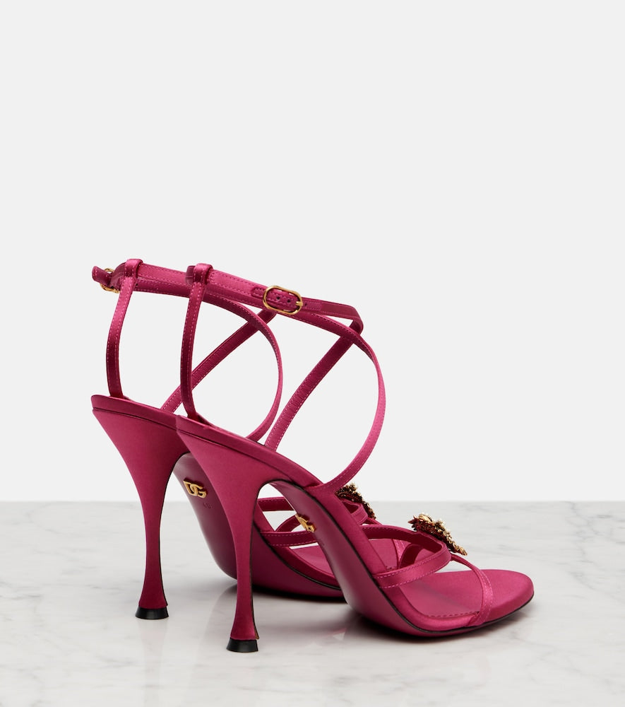 Dolce&Gabbana Devotion 105 embellished satin sandals