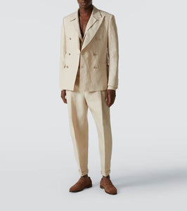 Dolce&Gabbana Double-breasted linen blazer