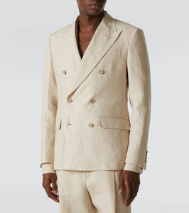 Dolce&Gabbana Double-breasted linen blazer