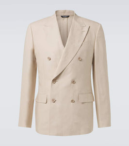 Dolce&Gabbana Double-breasted linen blazer