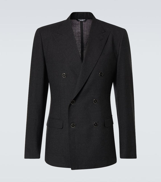 Dolce&Gabbana Double-breasted wool suit jacket