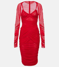 Dolce&Gabbana Draped tulle midi dress