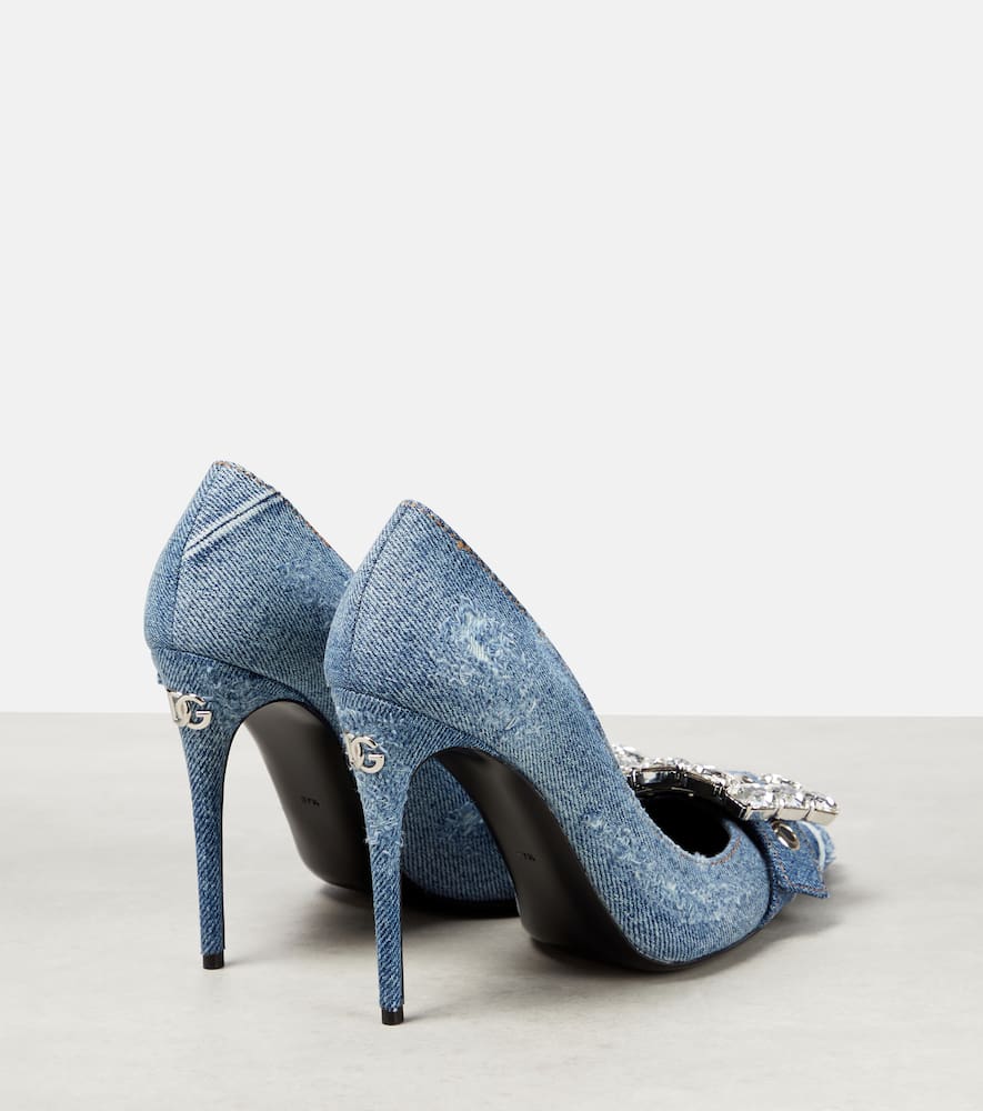 Dolce&Gabbana Embellished denim pumps