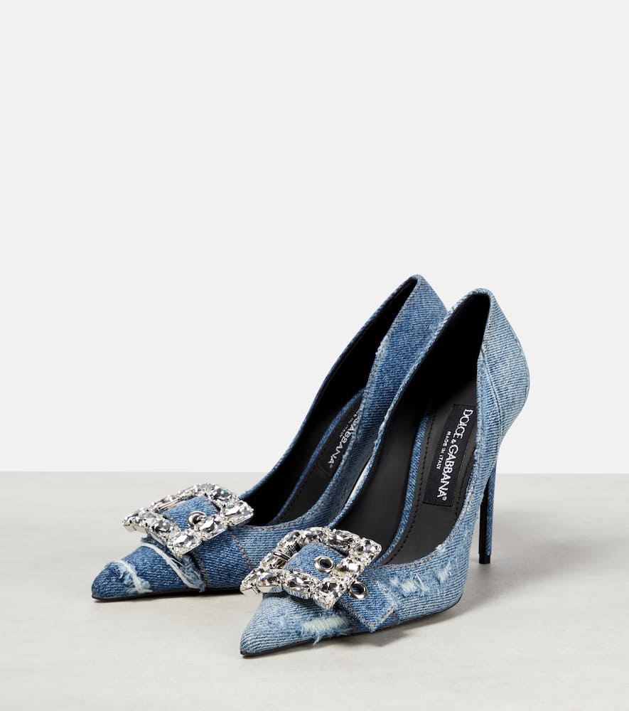 Dolce&Gabbana Embellished denim pumps