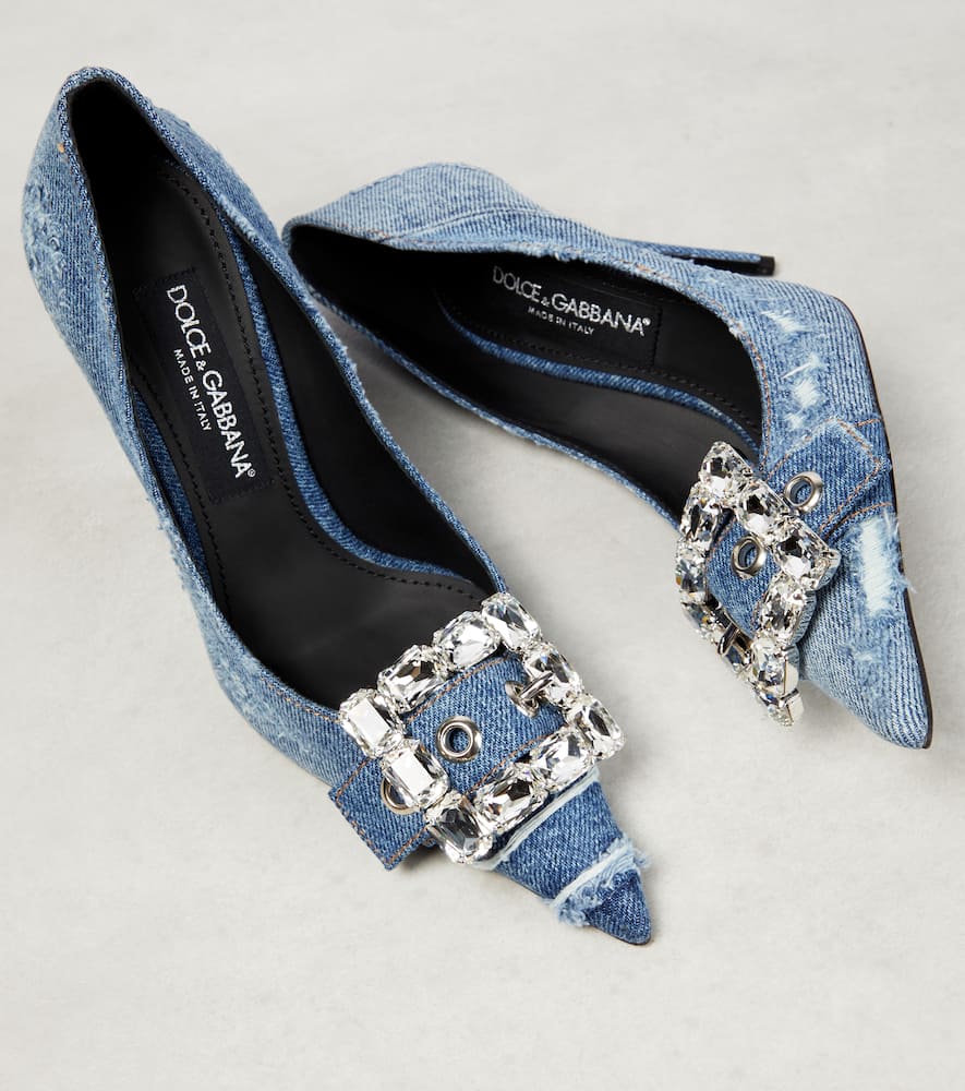 Dolce&Gabbana Embellished denim pumps