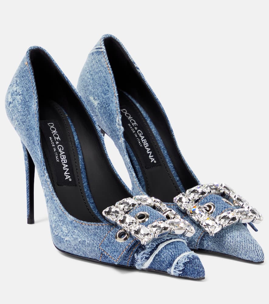Dolce&Gabbana Embellished denim pumps