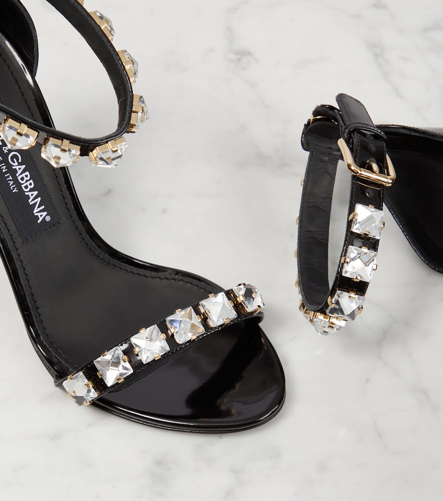 Dolce&Gabbana Embellished patent leather sandals