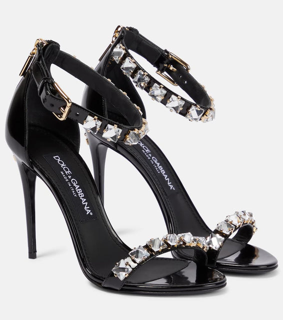 Dolce&Gabbana Embellished patent leather sandals