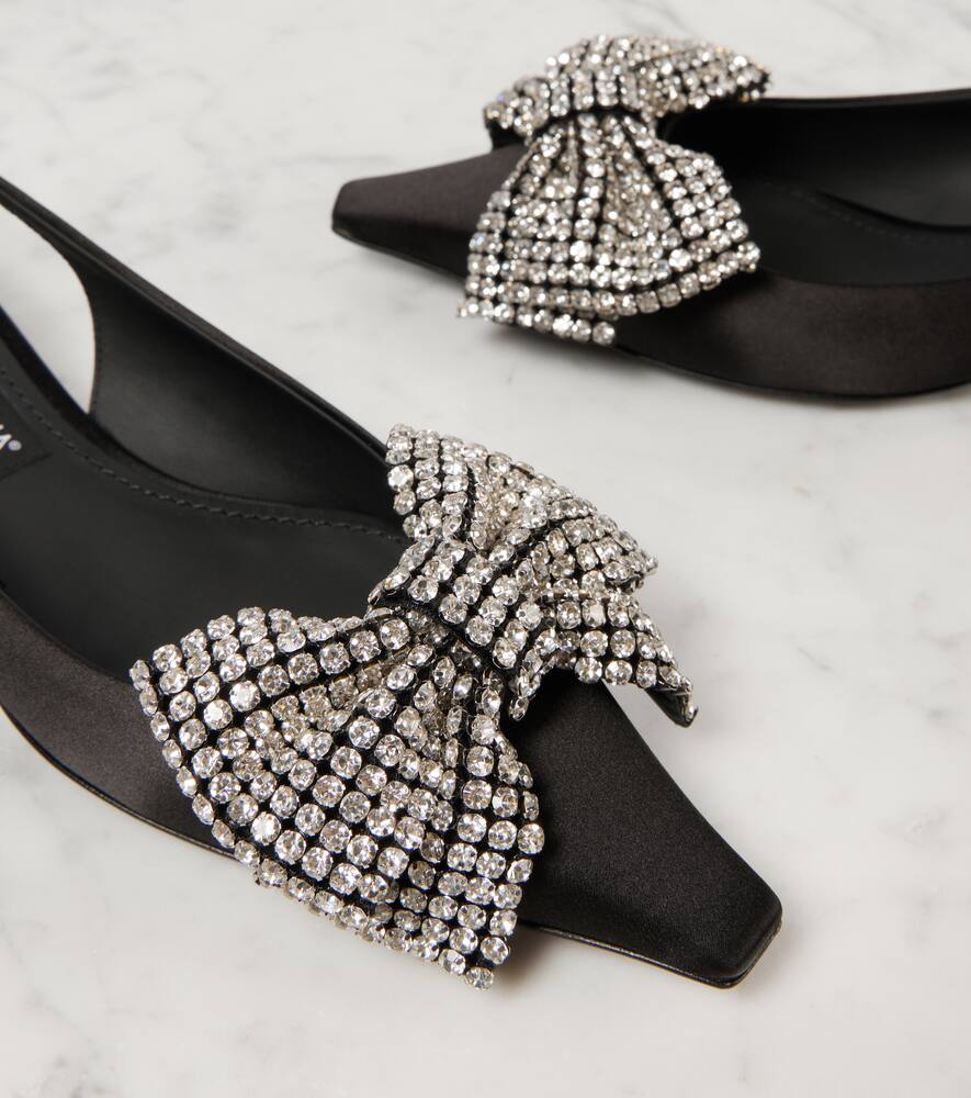 Dolce&Gabbana Embellished satin slingback pumps