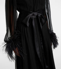 Dolce&Gabbana Feather-trimmed silk chiffon gown