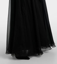 Dolce&Gabbana Feather-trimmed silk chiffon gown