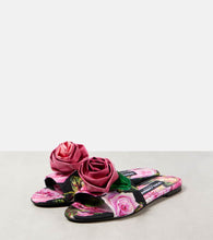 Dolce&Gabbana Floral-appliqu√É¬© brocade slides