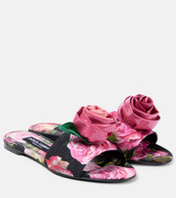 Dolce&Gabbana Floral-appliqu√É¬© brocade slides