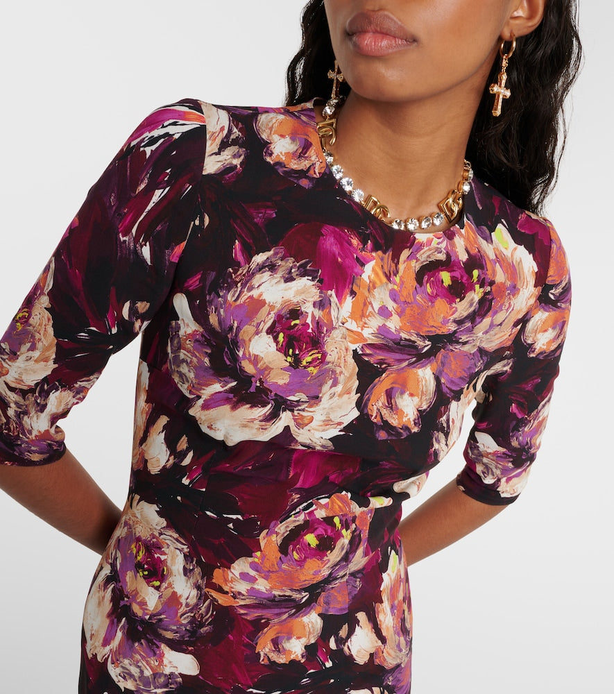 Dolce&Gabbana Floral cady midi dress