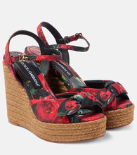 Dolce&Gabbana Floral canvas espadrille wedges