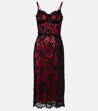 Dolce&Gabbana Floral cotton-blend lace slip dress