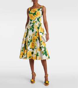 Dolce&Gabbana Floral cotton midi dress