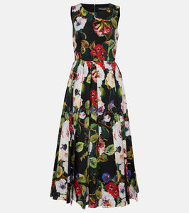Dolce&Gabbana Floral cotton midi dress